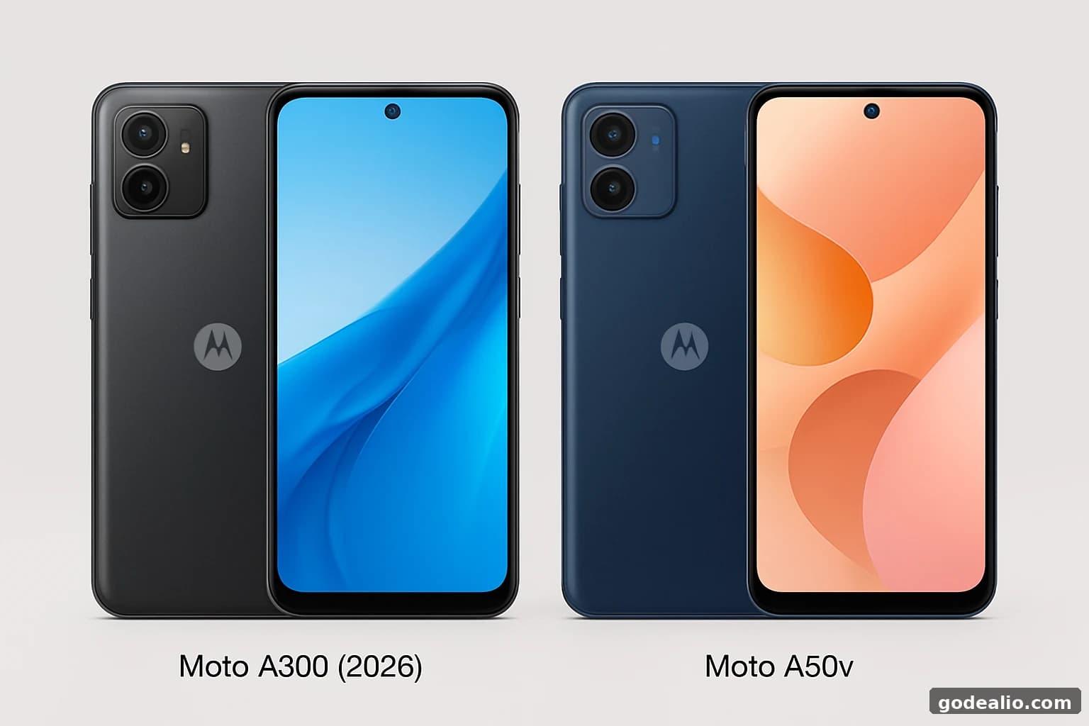 Motorola Moto A300 (2026) vs Moto A50v: specs, score & best pick