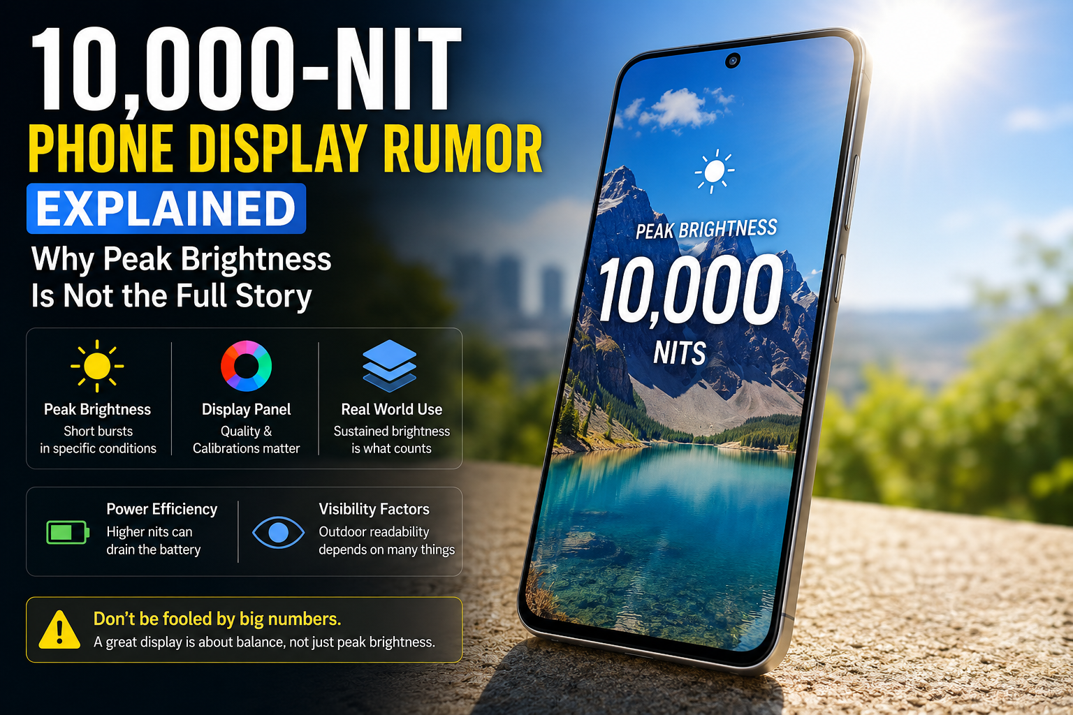 10,000-Nit Smartphone Display Claims Explained: Why Bigger Numbers Don't Always Mean Better Screens