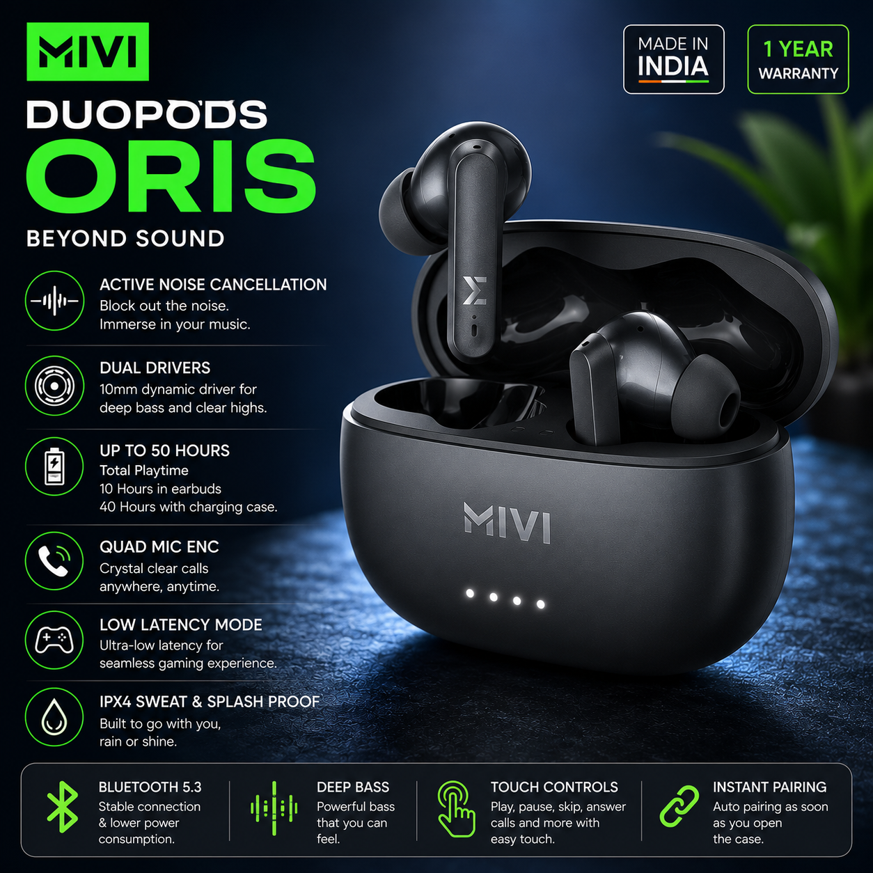 Mivi DuoPods Oris
