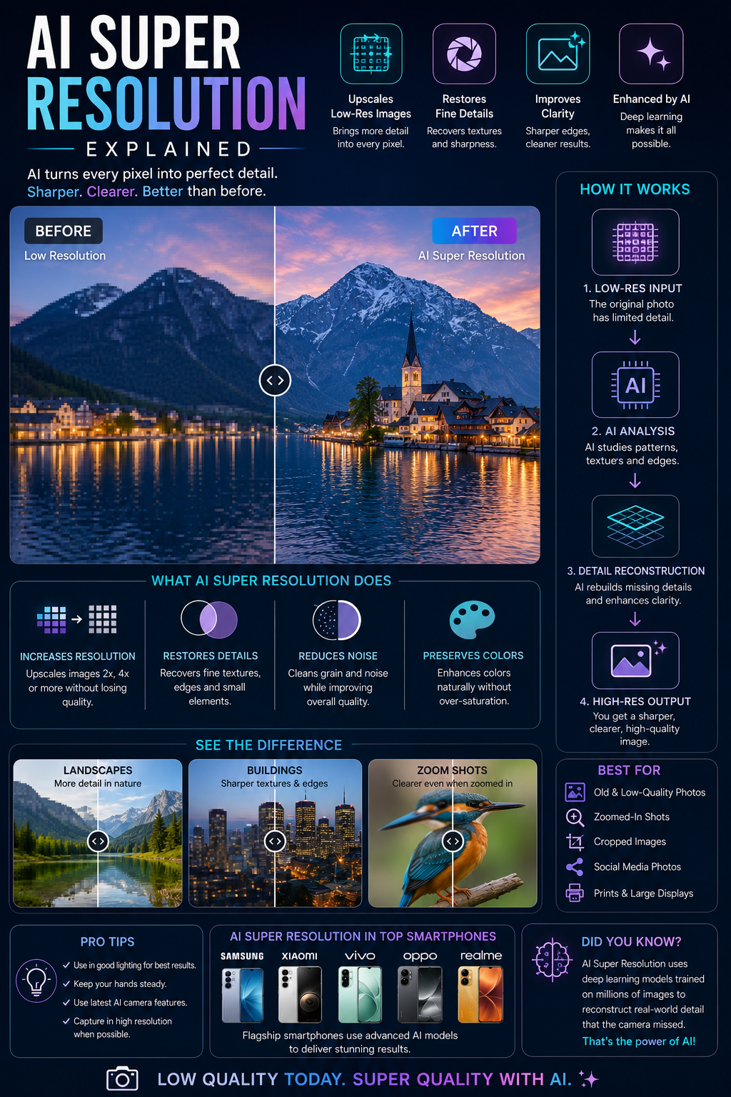AI Super Resolution Explained: How Phones Rebuild More Image Detail