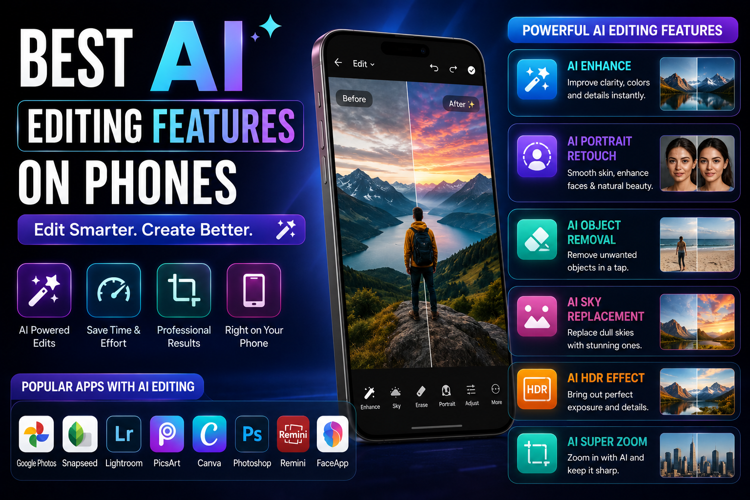 Best AI Editing Features on Phones