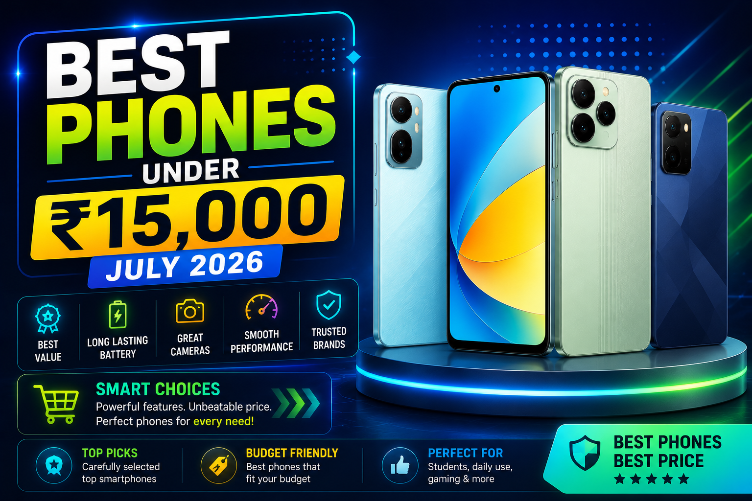 Best Phones Under ₹15,000 in India (July 2026)
