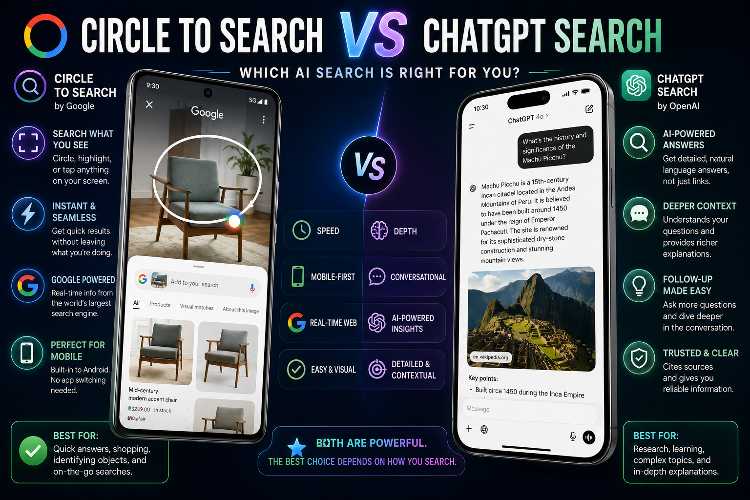 Circle to Search vs ChatGPT Search