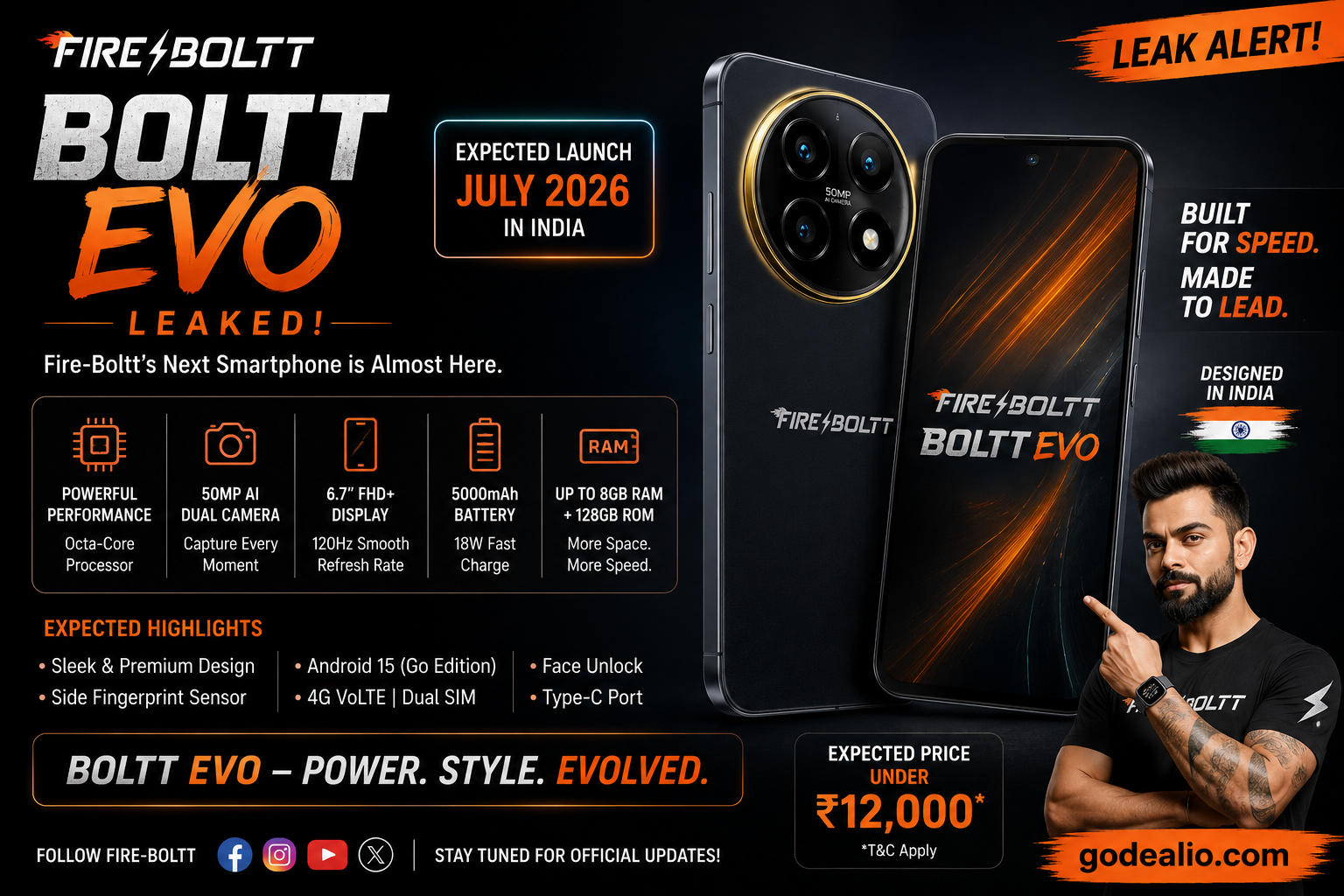 Fire-Boltt Boltt Evo 4G Leaked on Geekbench: Android 16, Unisoc T7250, Budget Price and India Launch Expected Soon