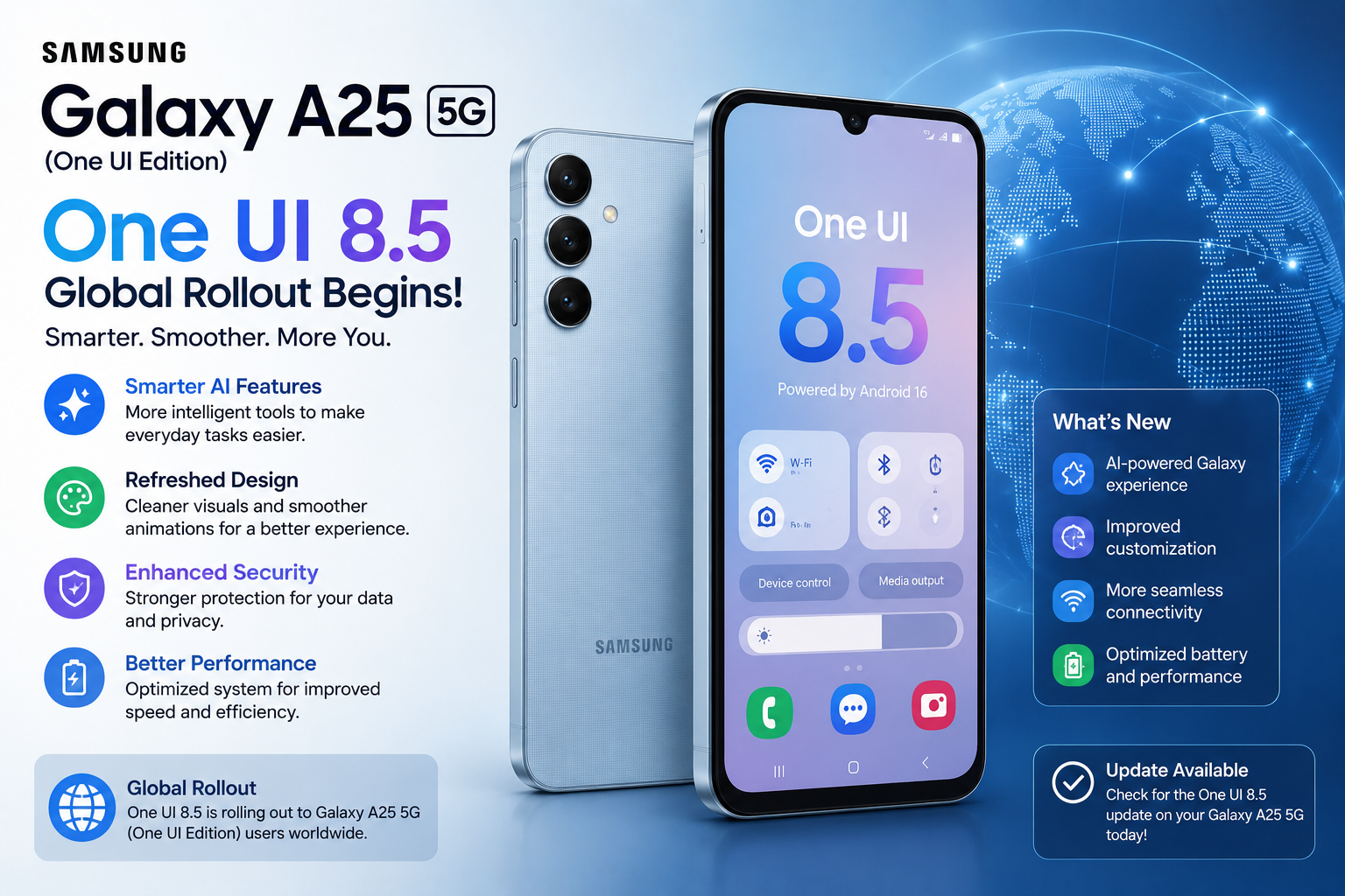 Galaxy A25's One UI 8.5 Update Goes Global