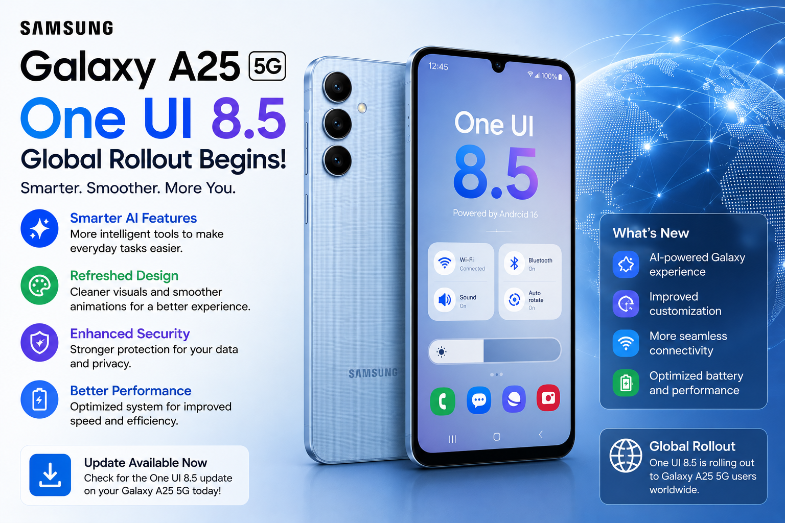 Galaxy A25's One UI 8.5 Update Goes Global