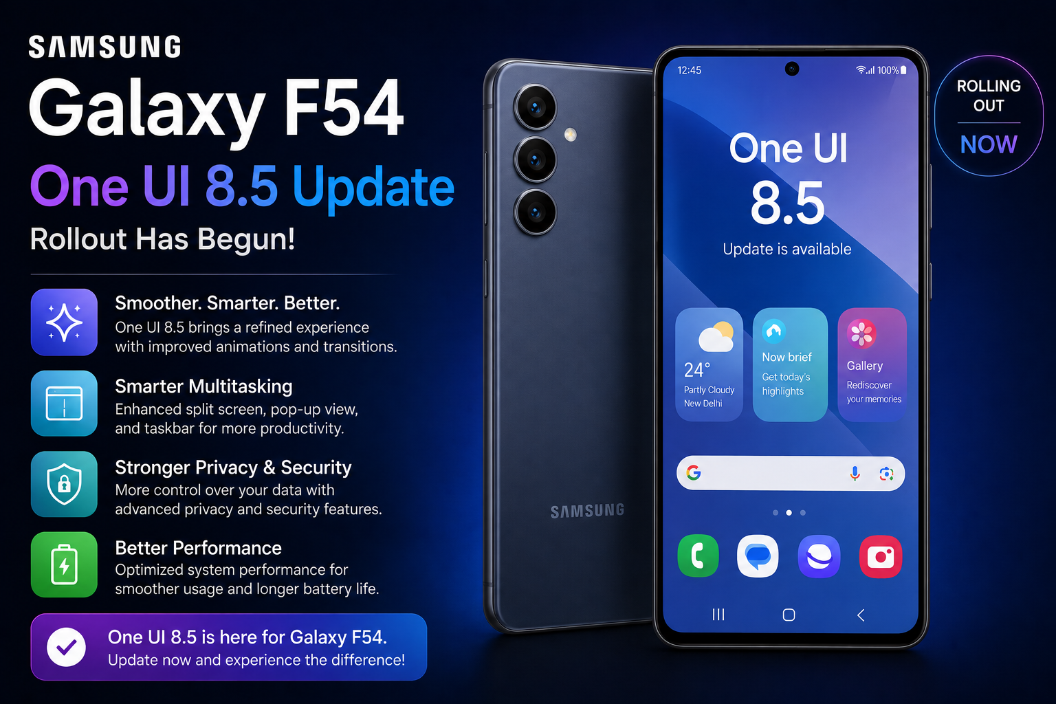 Samsung Releases One UI 8.5 Update for Galaxy F54