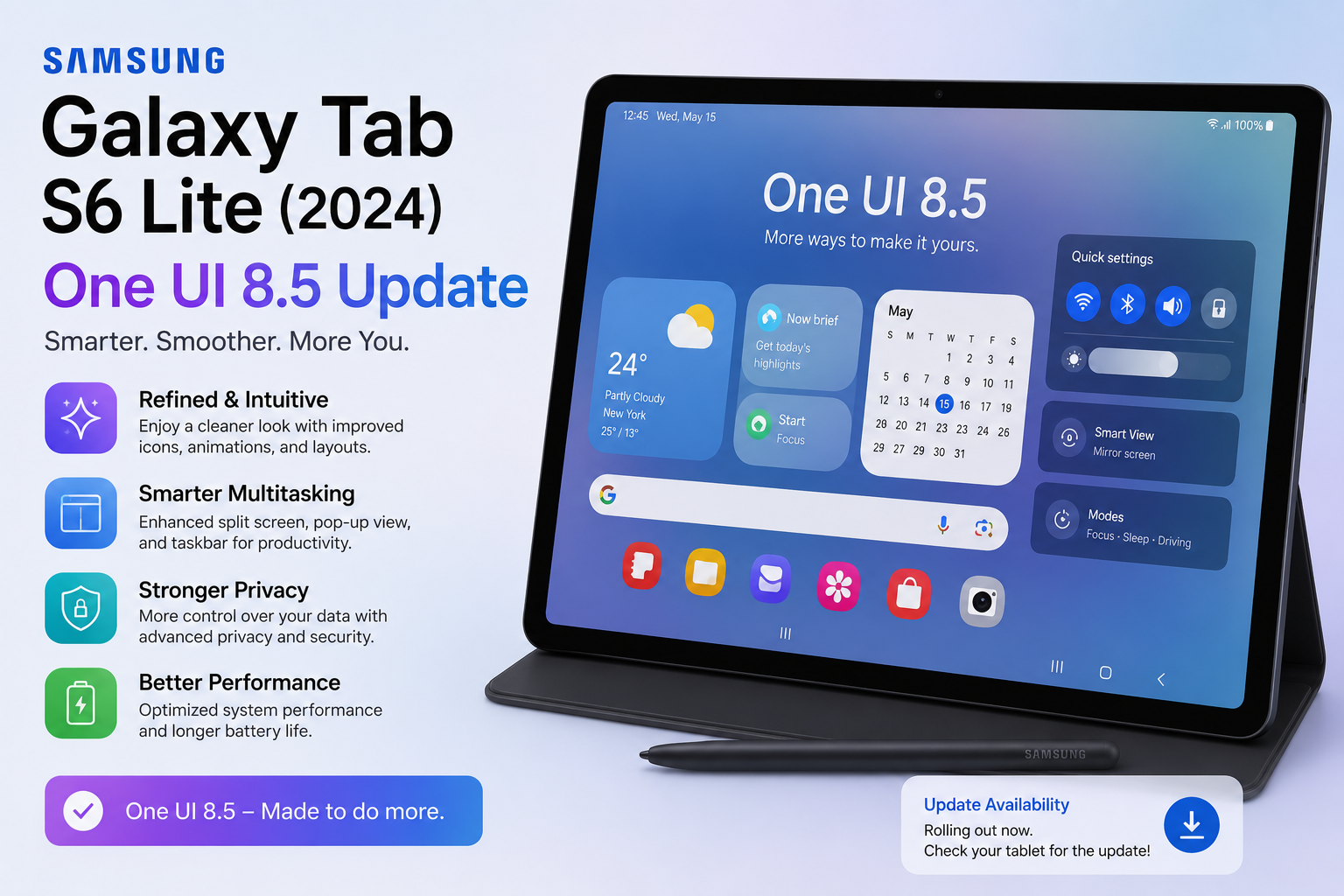 Samsung Updates Galaxy Tab S6 Lite (2024) With One UI 8.5