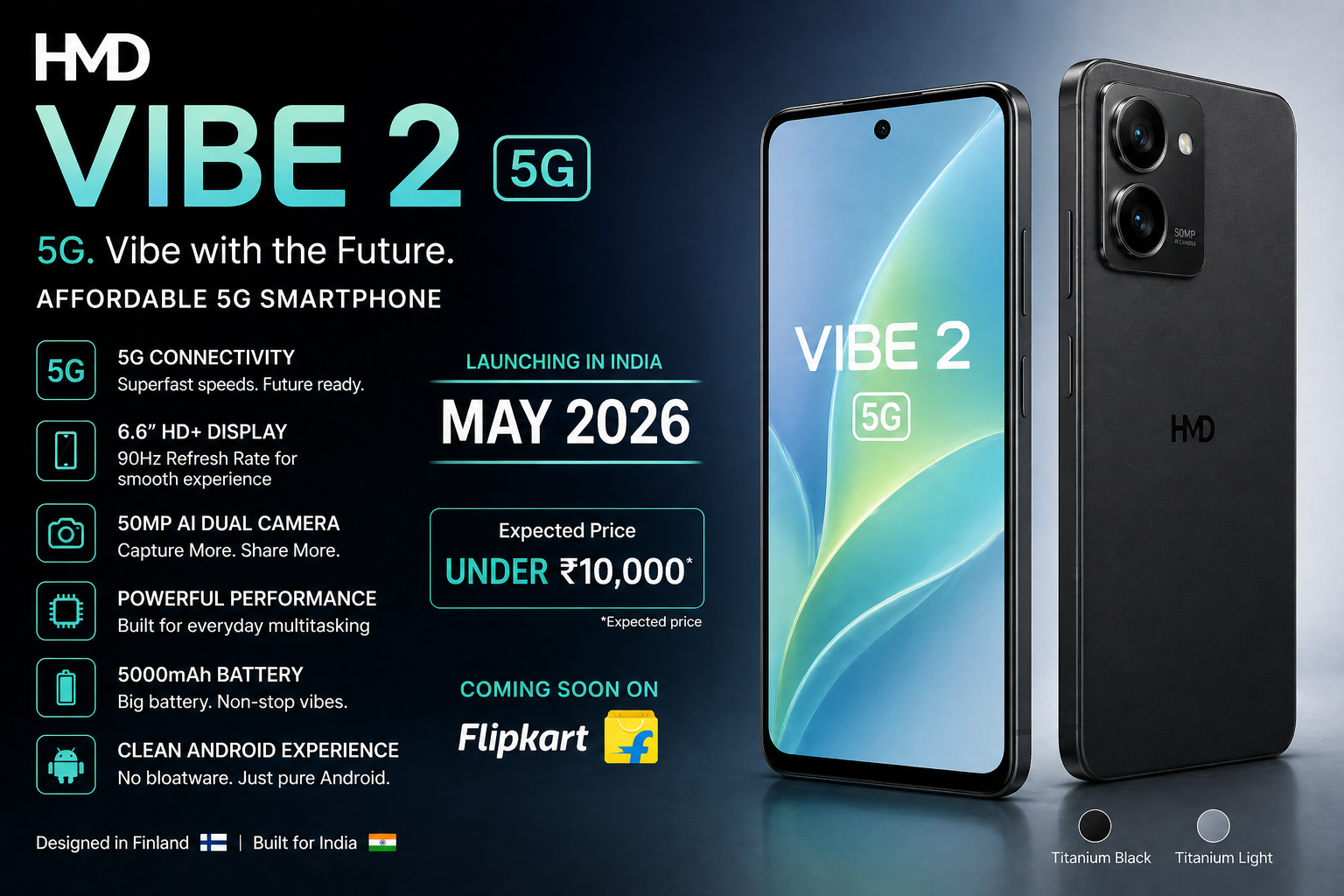 HMD Vibe 2 5G affordable smartphone set to launch in India soon