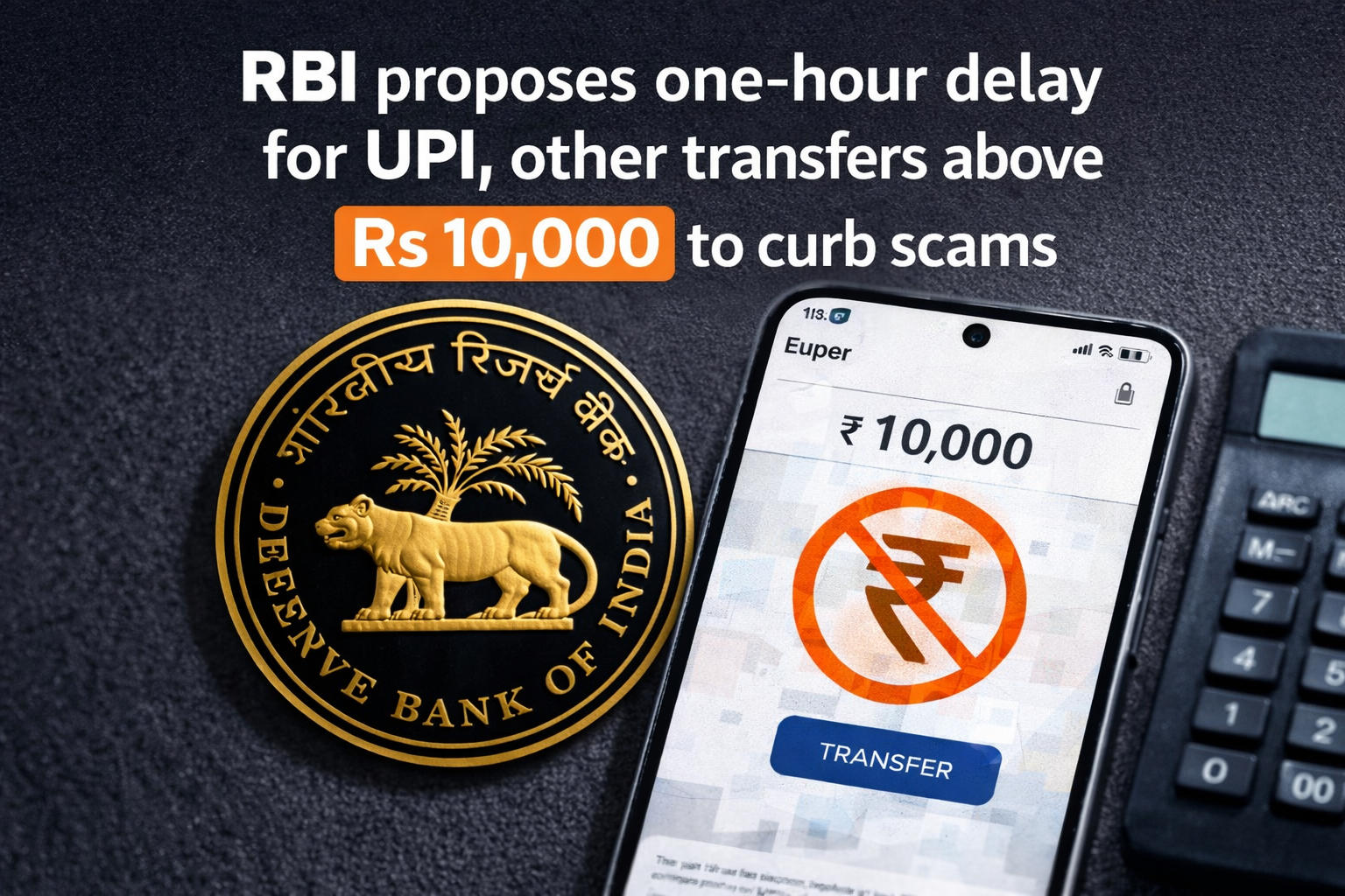 RBI proposes one-hour delay for UPI and other transfers above Rs 10,000 to curb scams