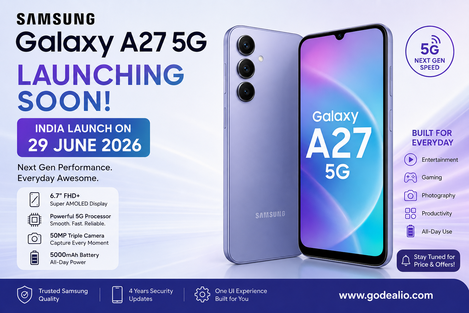 Samsung Galaxy A27 5G Launched in India: Snapdragon 6 Gen 3, 120Hz AMOLED Display, Galaxy AI and 6 Years of Updates