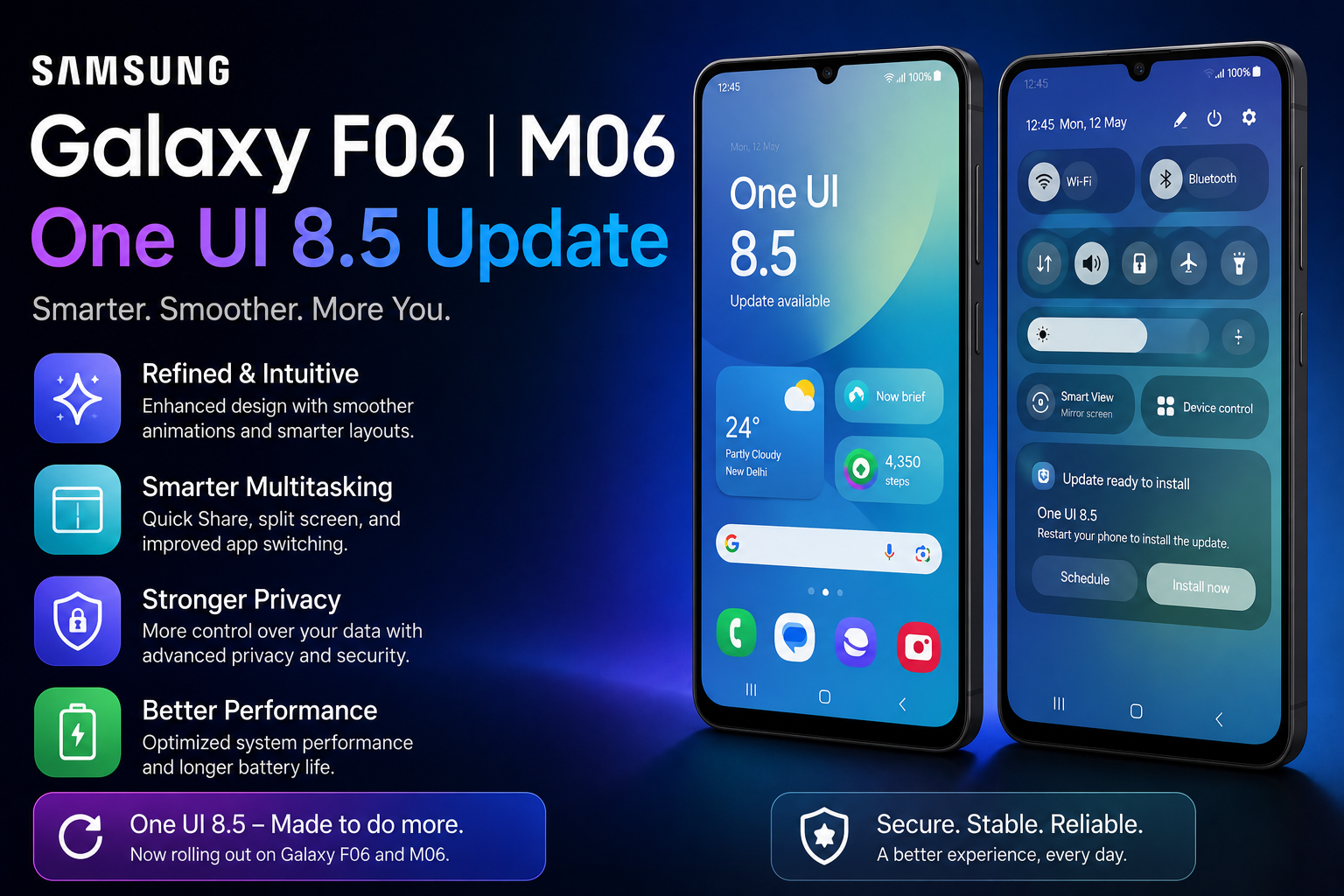 Samsung Updates Galaxy F06 and Galaxy M06 With One UI 8.5