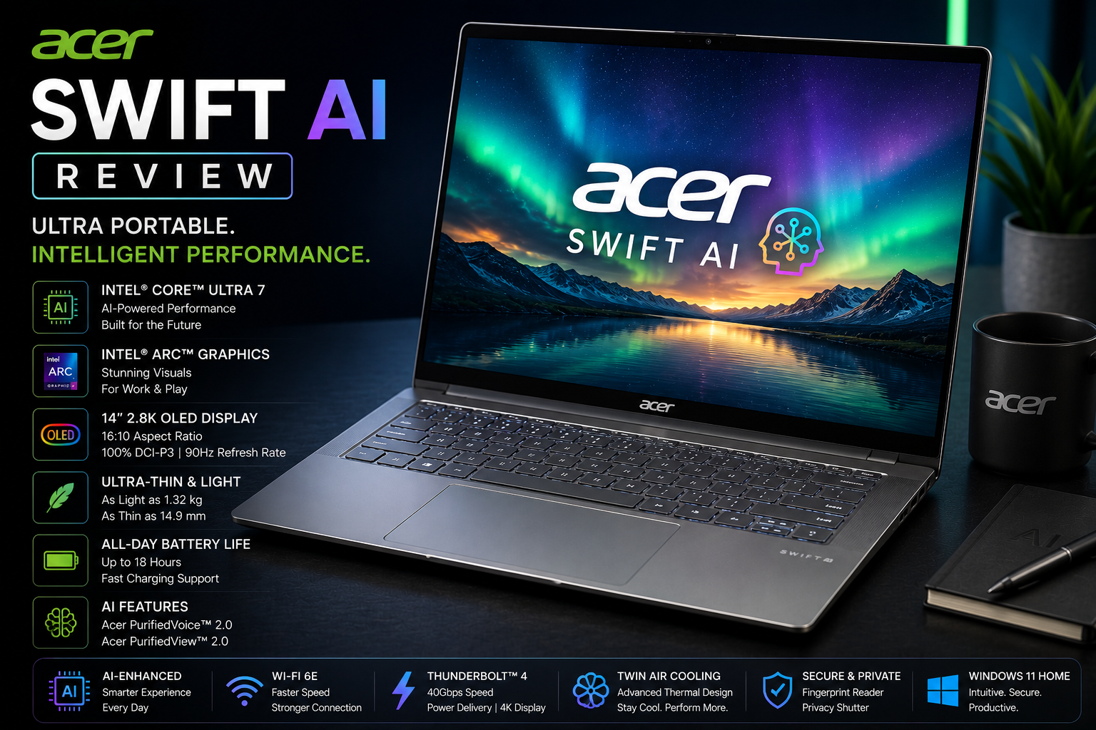 Acer Swift AI Review (2026): Premium Copilot+ Laptop for Students, Developers & Professionals